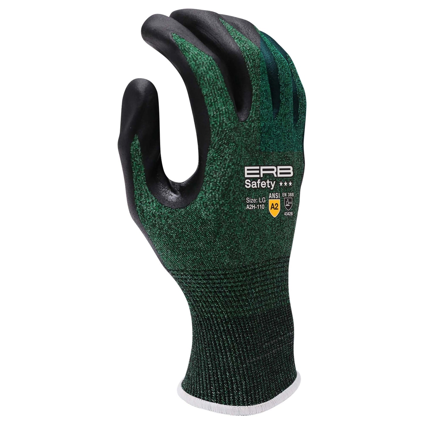 Green String Knit Gloves - ERB by Delta Plus - Vibrant Grip