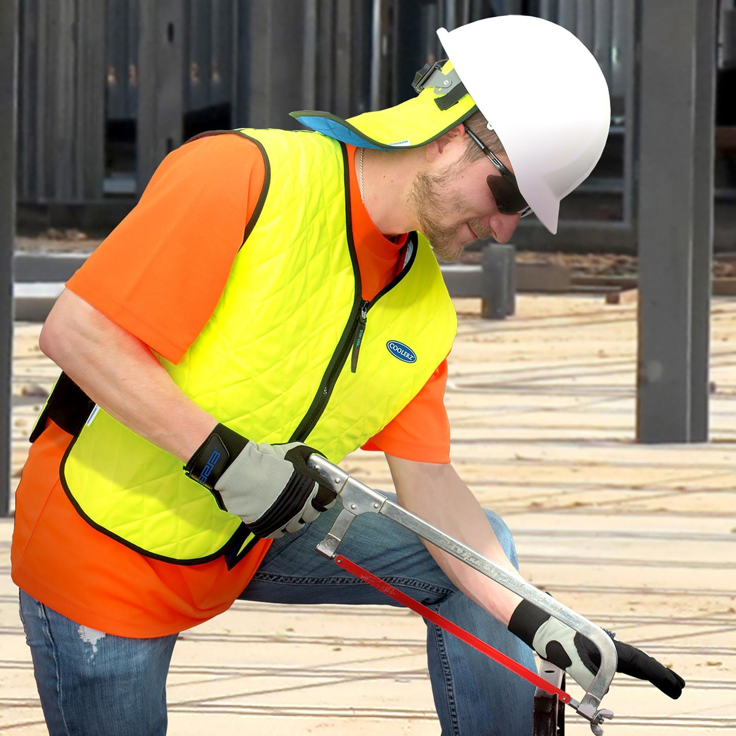 Yellow/Lime Cooling Vest - ERB by Delta Plus - Evaporative Cool