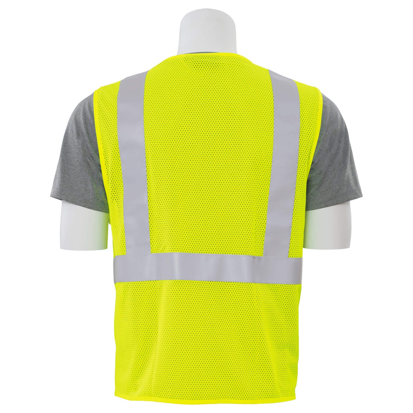 Yellow/Lime Safety Vest - ERB - Mesh Zipper Design