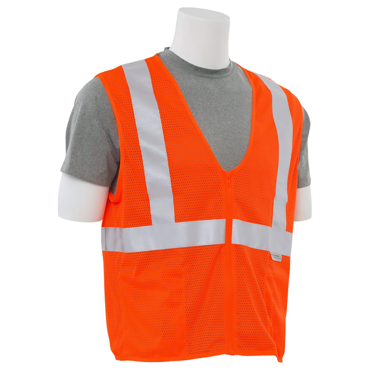 Yellow/Lime Safety Vest - ERB - Mesh Zipper Design