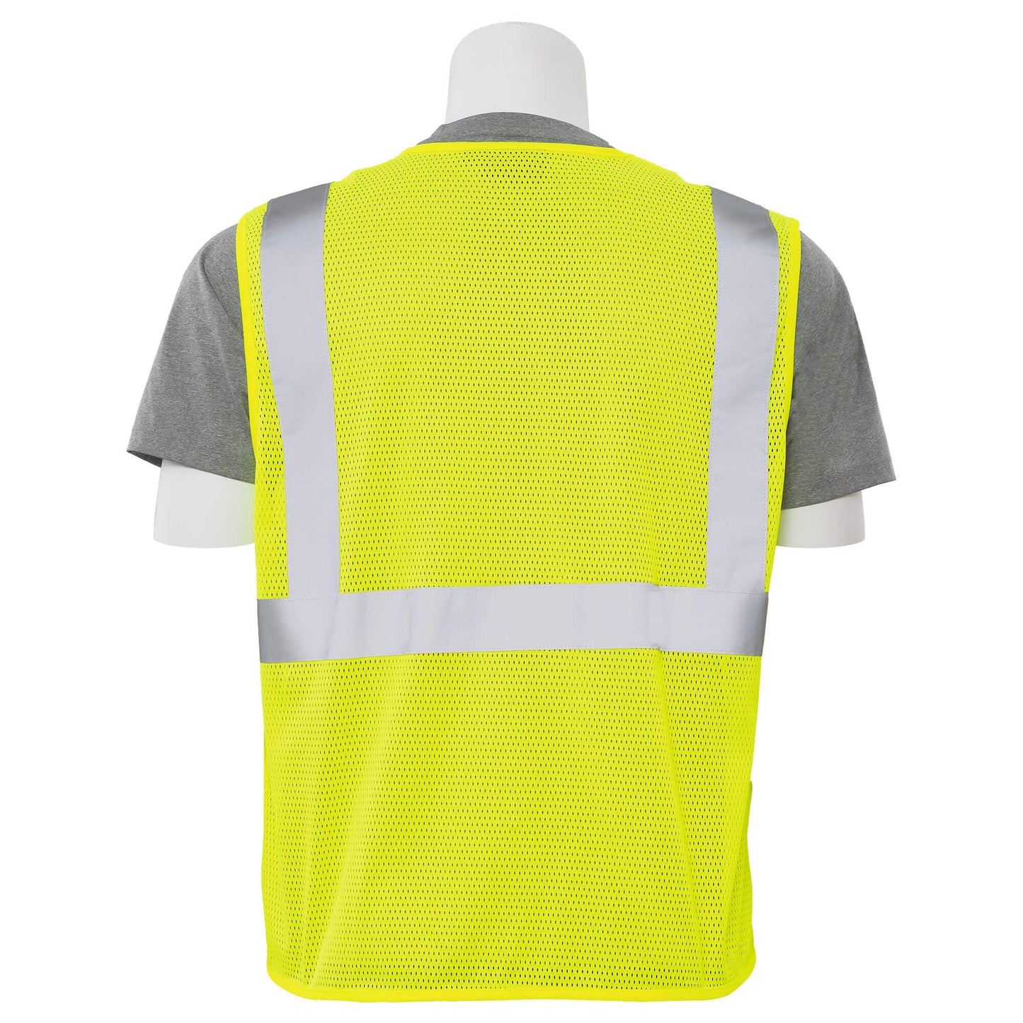 Yellow/Lime Safety Vest - ERB - Reflective Mesh Design