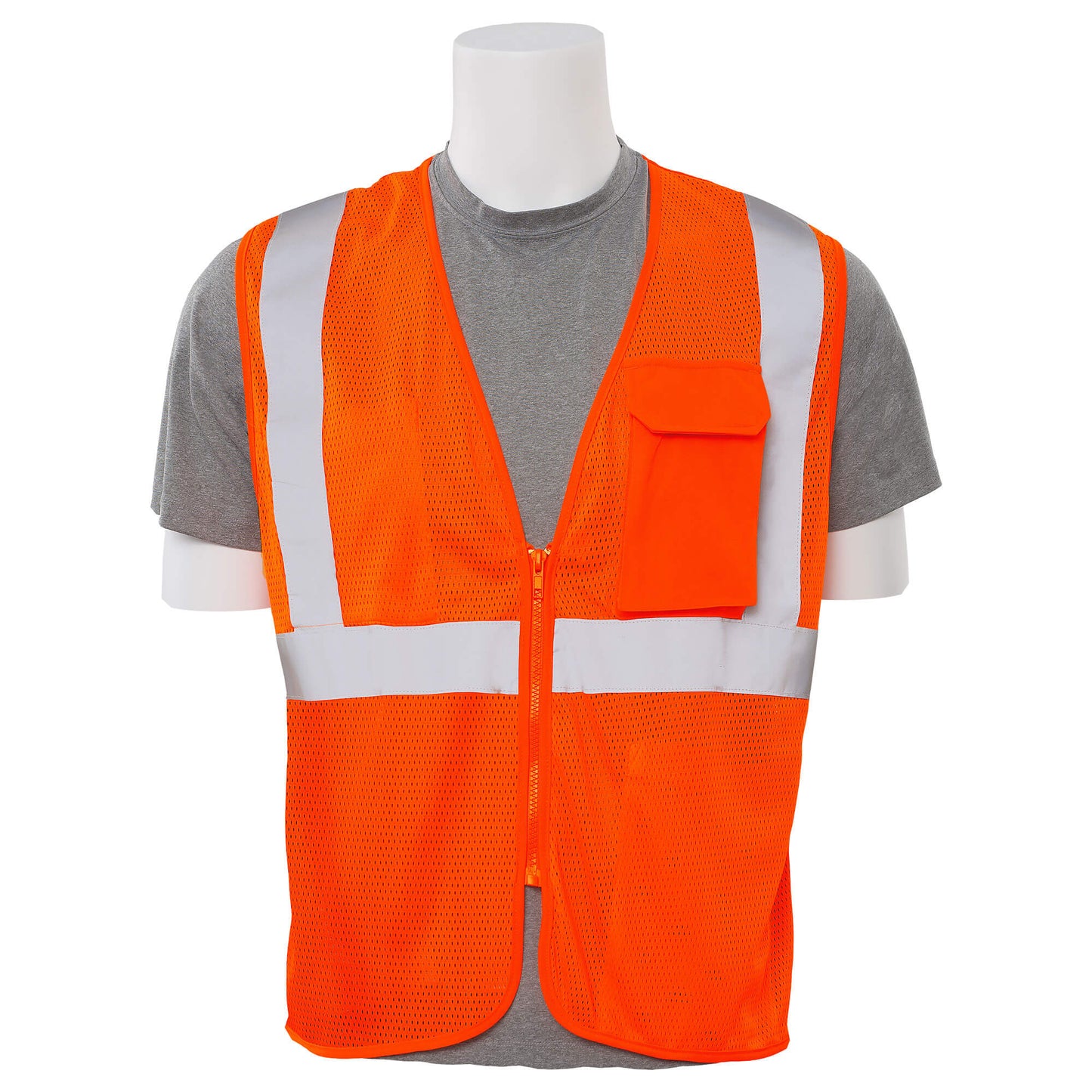Yellow/Lime Safety Vest - ERB - Reflective Mesh Design