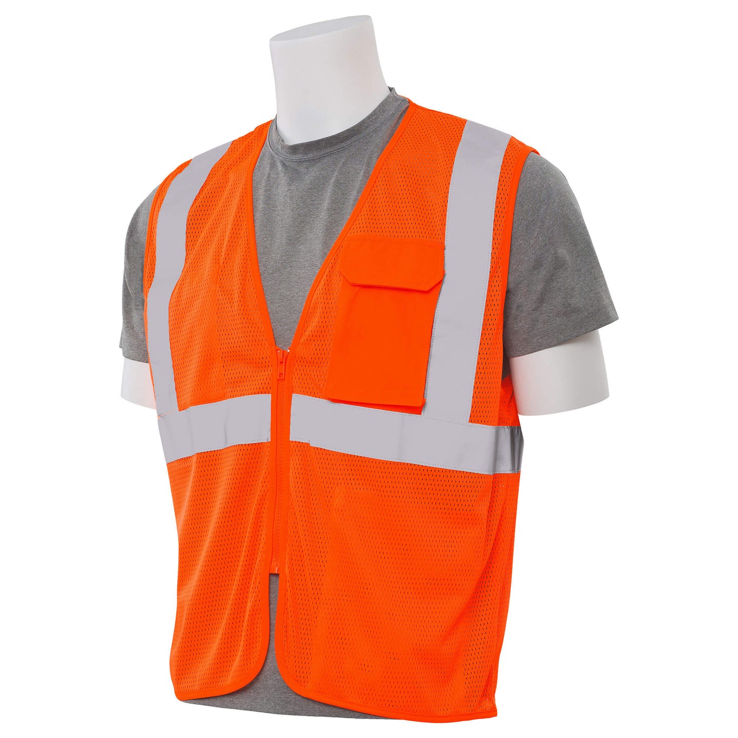 Yellow/Lime Safety Vest - ERB - Reflective Mesh Design
