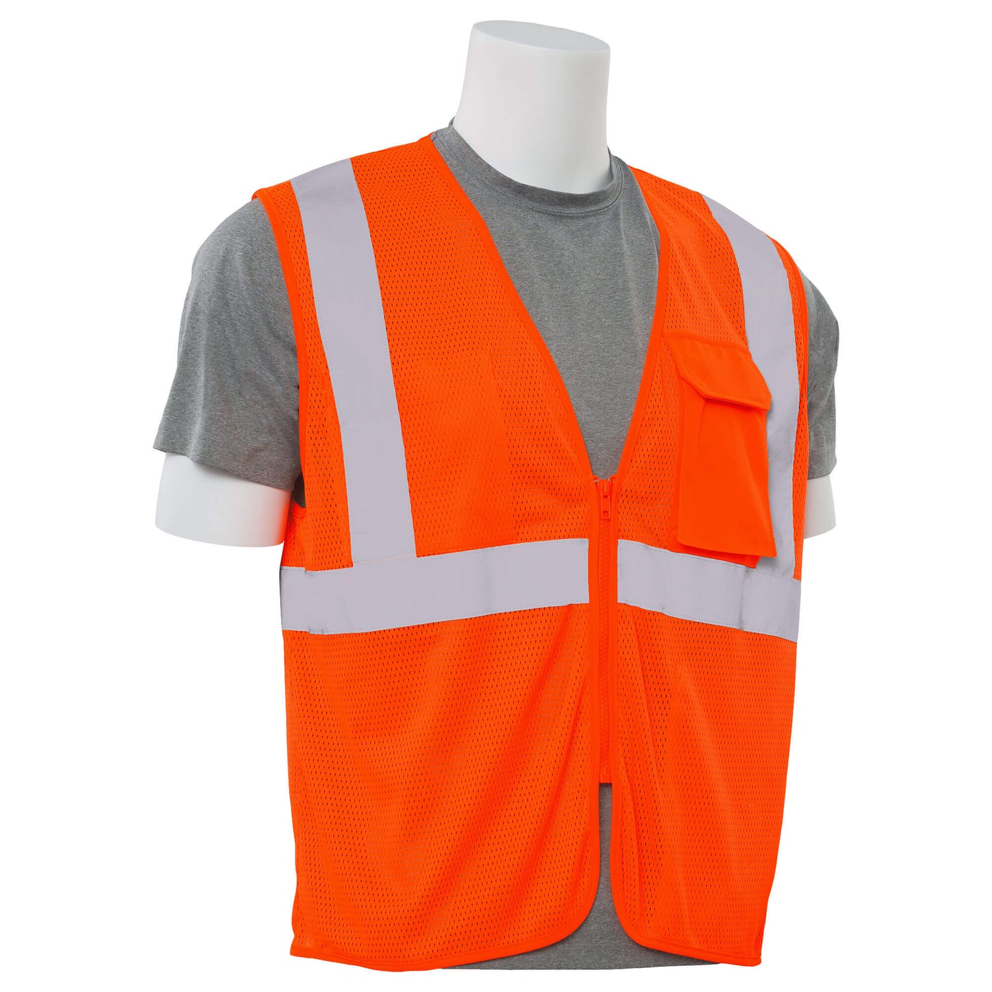 Yellow/Lime Safety Vest - ERB - Reflective Mesh Design