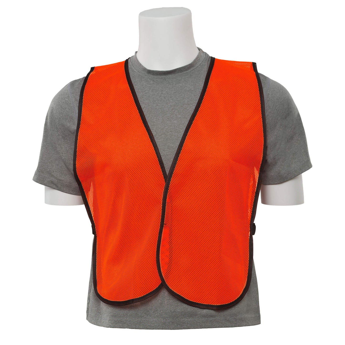 Orange Safety Vests - ERB - Lightweight Mesh Design