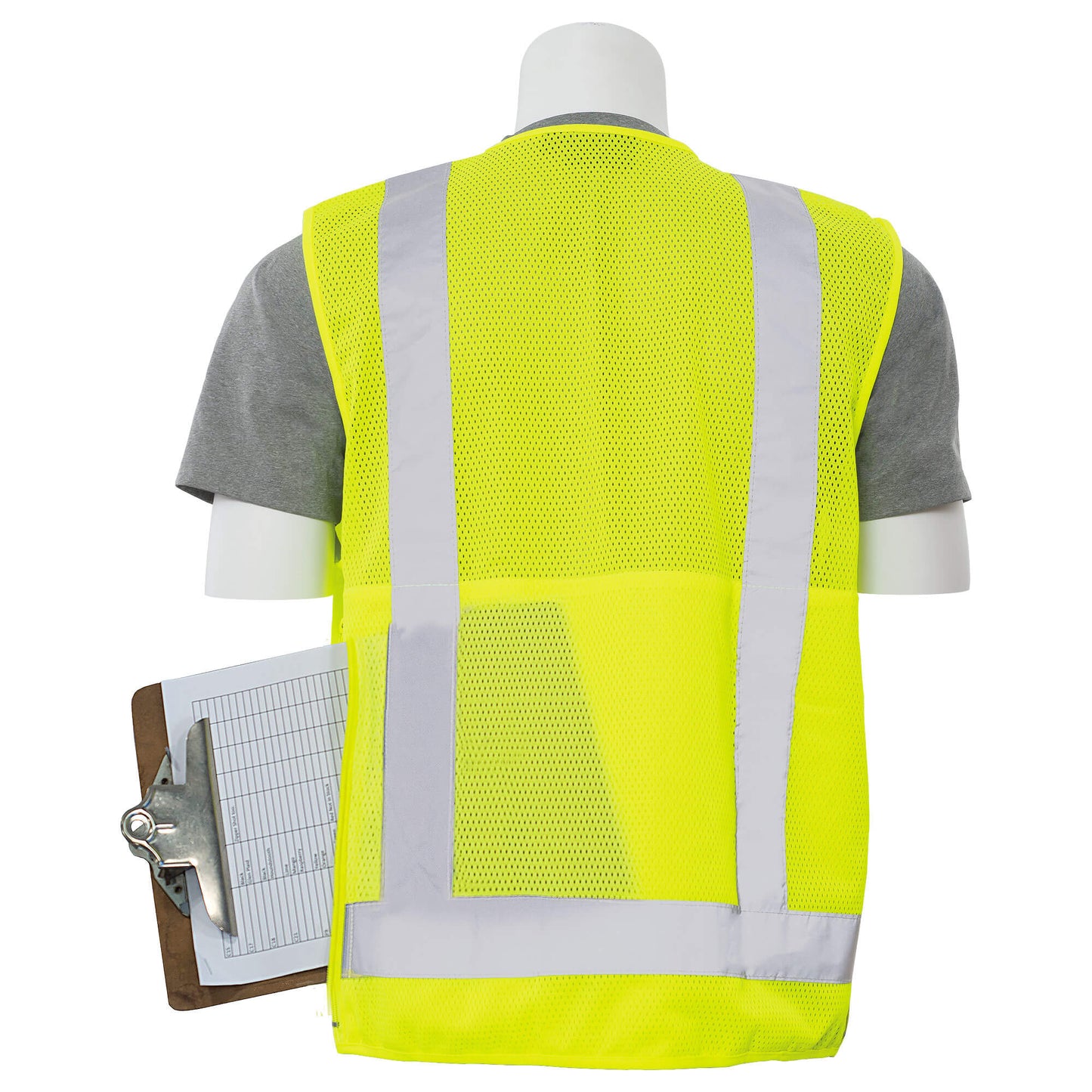 Yellow/Lime Safety Vest - ERB - Zipper Closure
