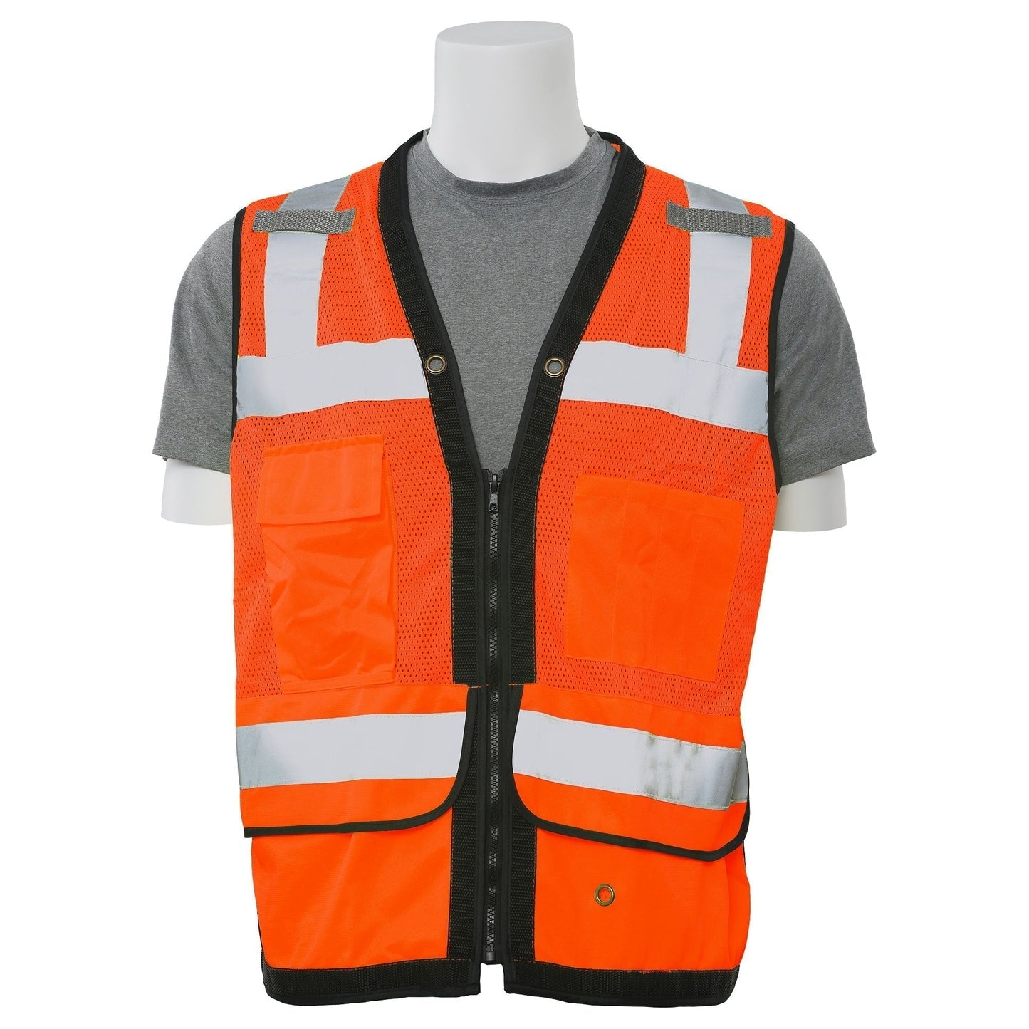 Orange Safety Vests - ERB - Heavy Duty Mesh Design