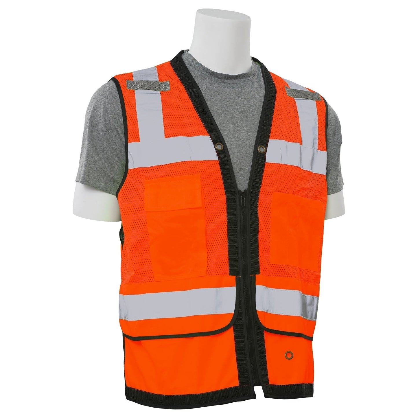 Orange Safety Vests - ERB - Heavy Duty Mesh Design