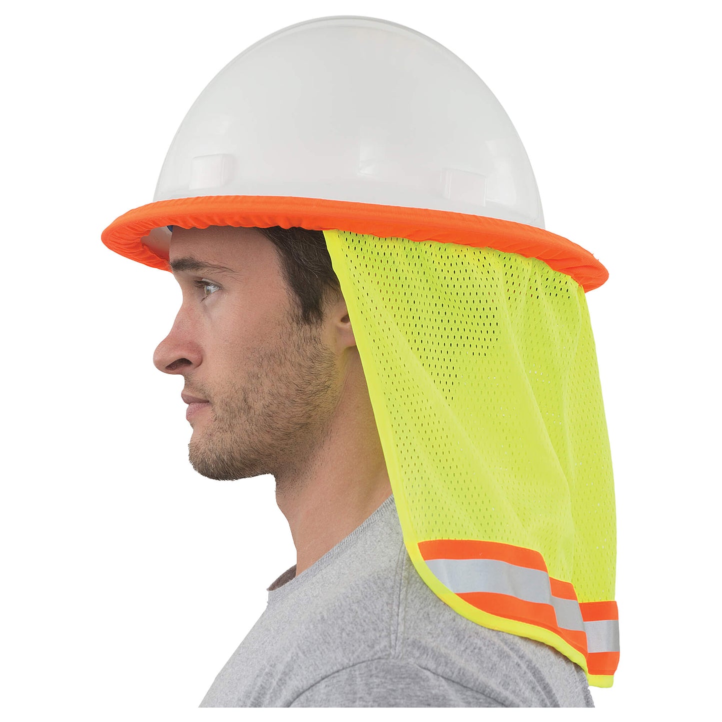 Yellow/Lime Neck Shades - ERB by Delta Plus - Hi-Viz Mesh