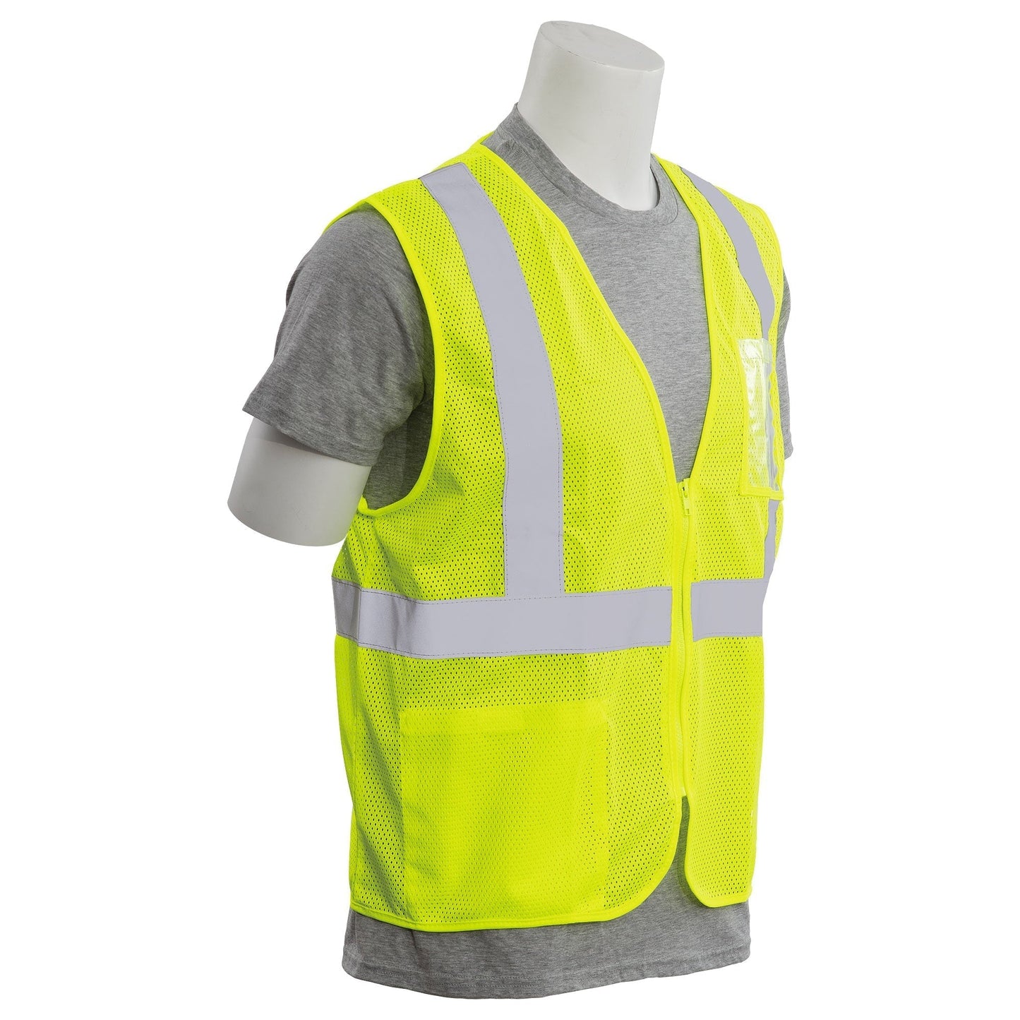 Yellow/Lime Safety Vest - ERB - Mesh with ID Pocket