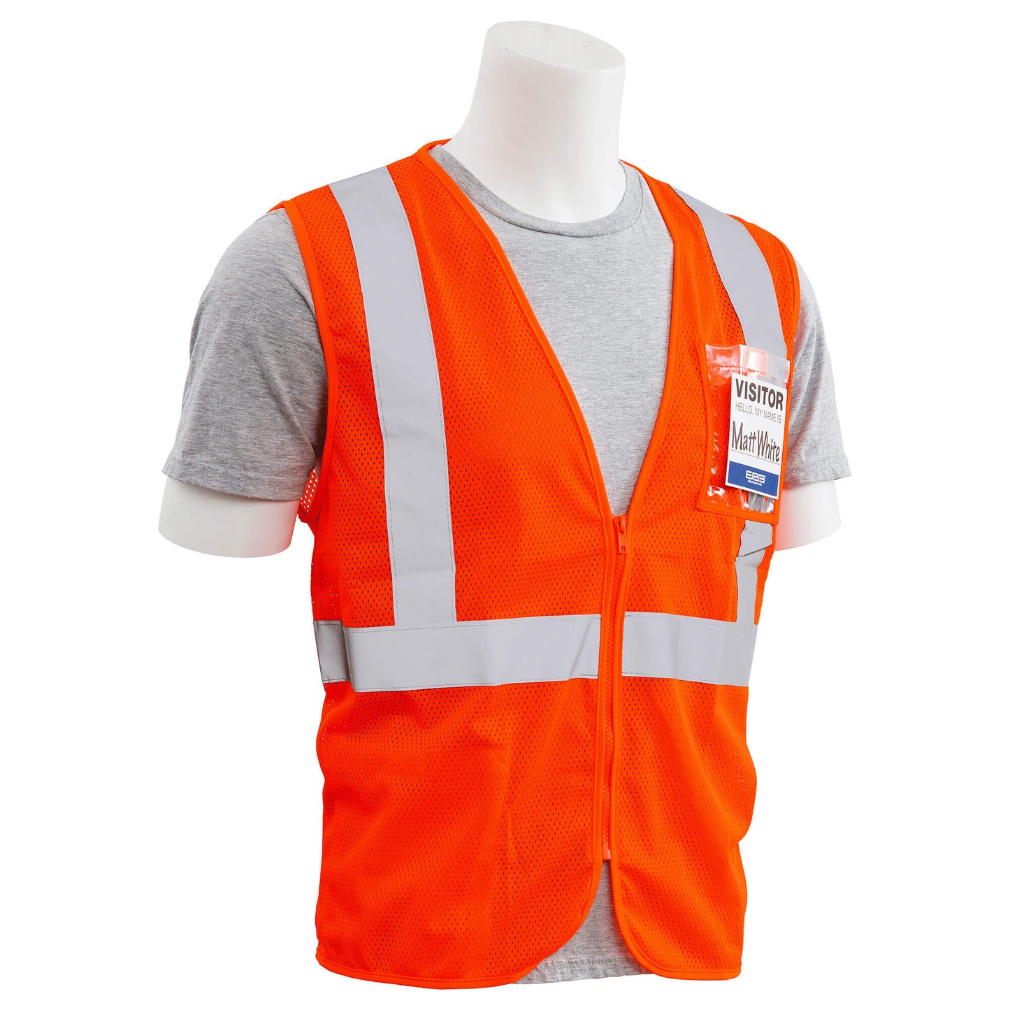 Yellow/Lime Safety Vest - ERB - Mesh with ID Pocket