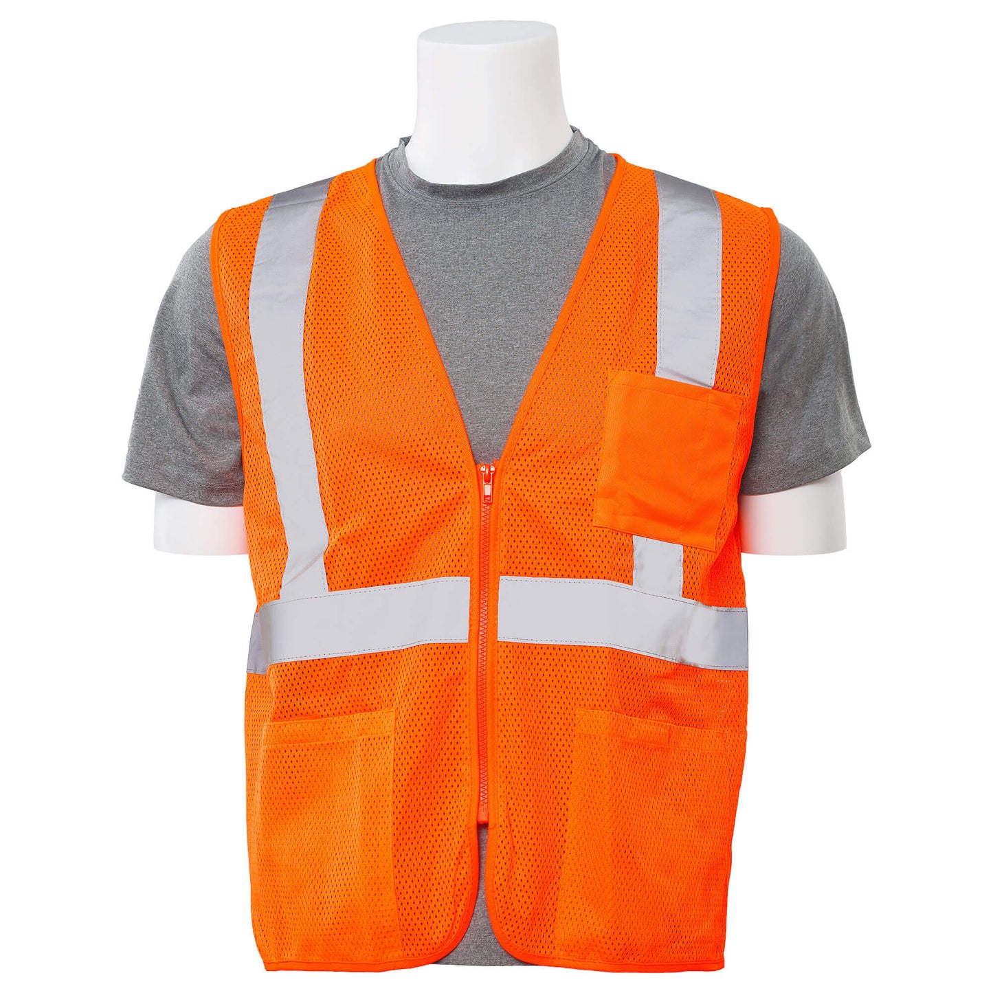 Yellow/Lime Safety Vest - ERB - Mesh With Pockets