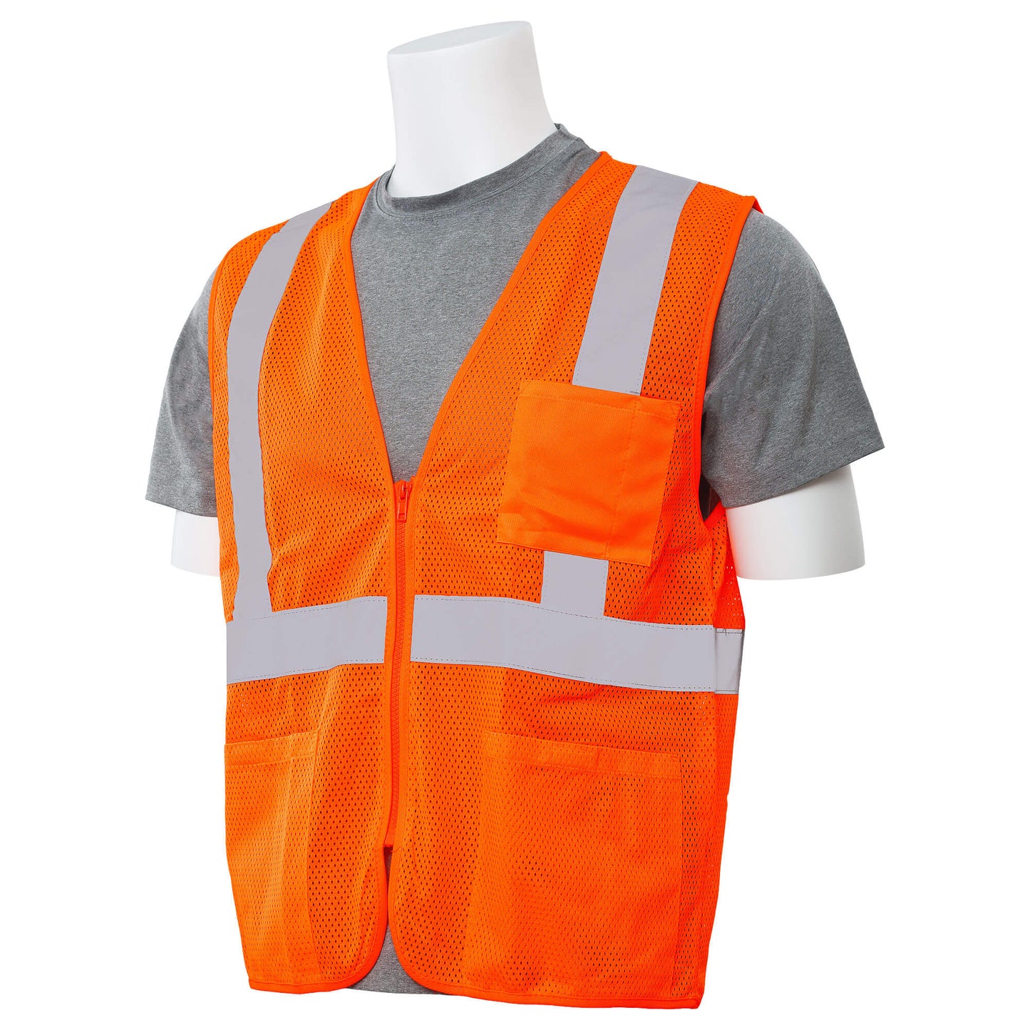 Yellow/Lime Safety Vest - ERB - Mesh With Pockets