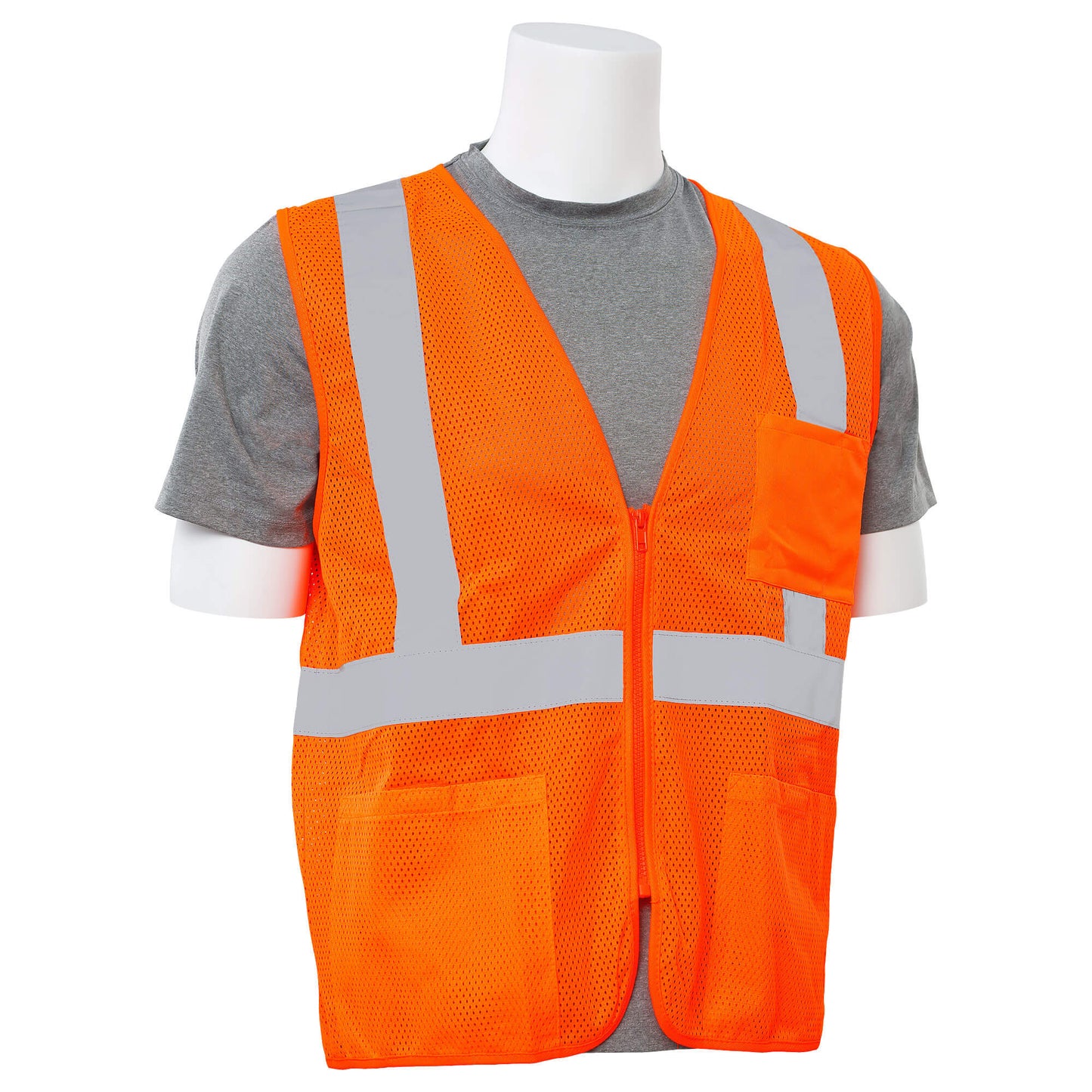 Yellow/Lime Safety Vest - ERB - Mesh With Pockets