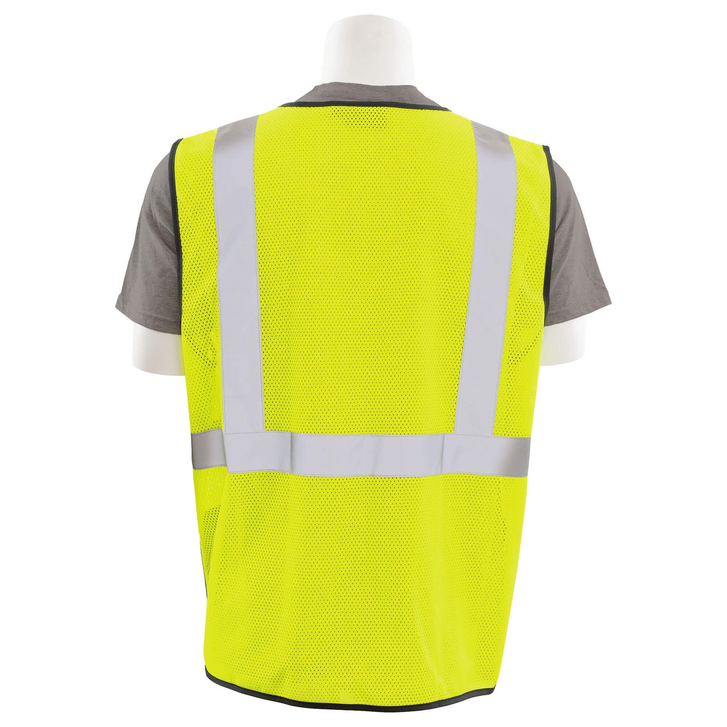 Yellow/Lime Safety Vest - ERB - Reflective Mesh Design