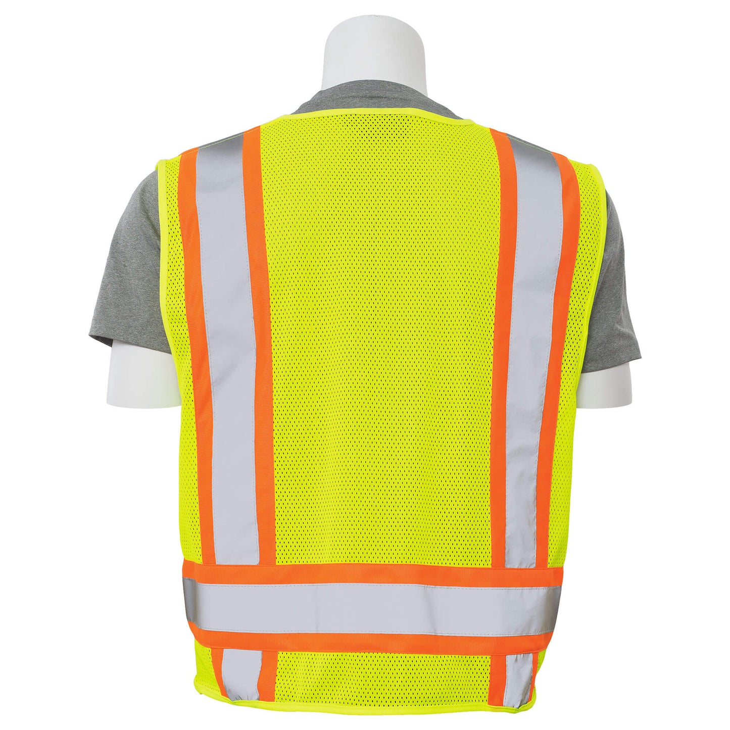 Yellow/Lime Safety Vests - ERB - Reflective Mesh Design