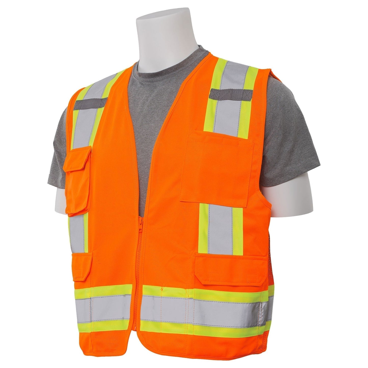 Yellow/Lime Safety Vests - ERB - Reflective Mesh Design