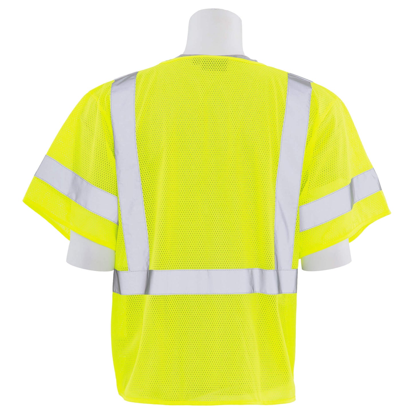 Yellow/Lime Safety Vest - ERB - Reflective Mesh Design
