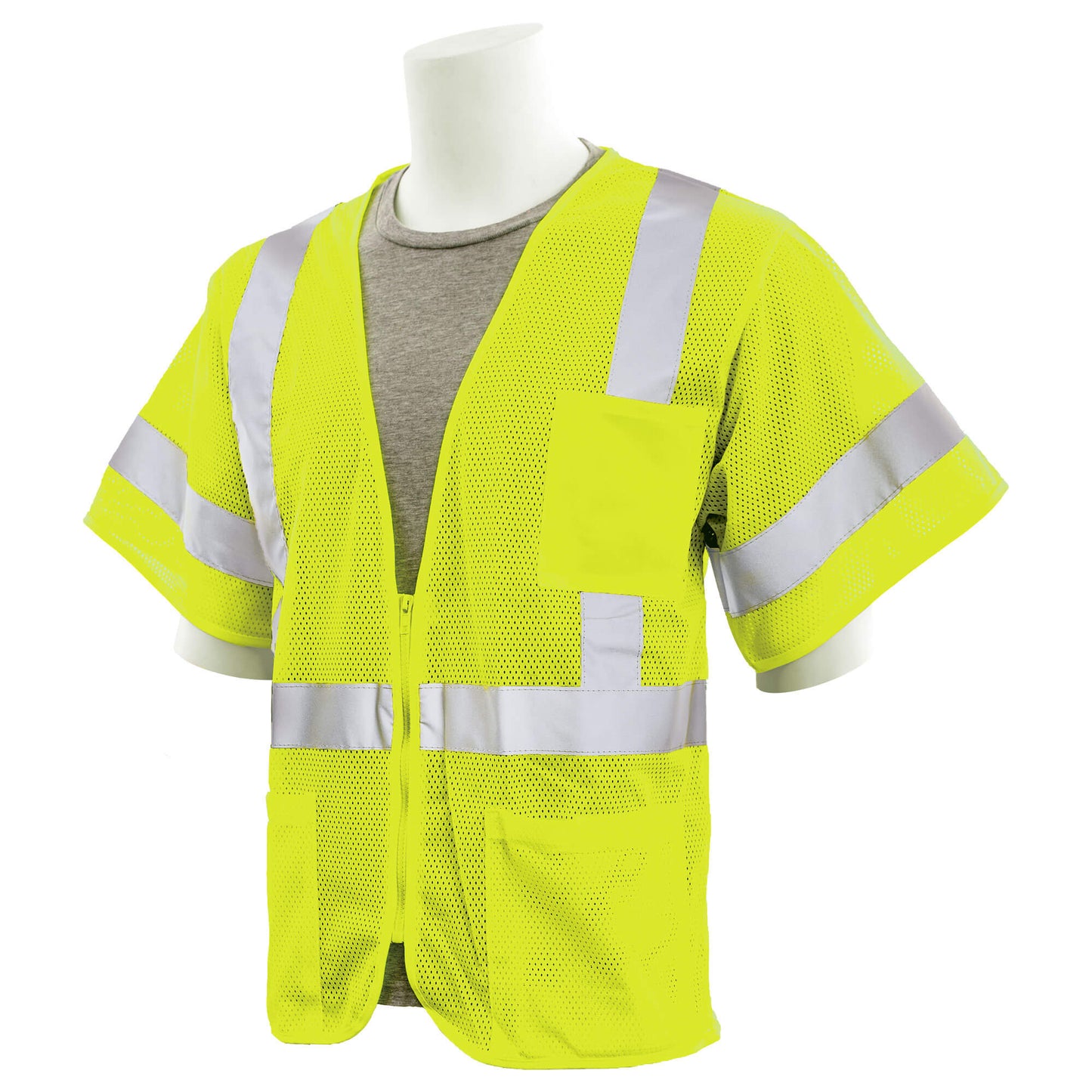 Yellow/Lime Safety Vests - ERB - Durable Mesh