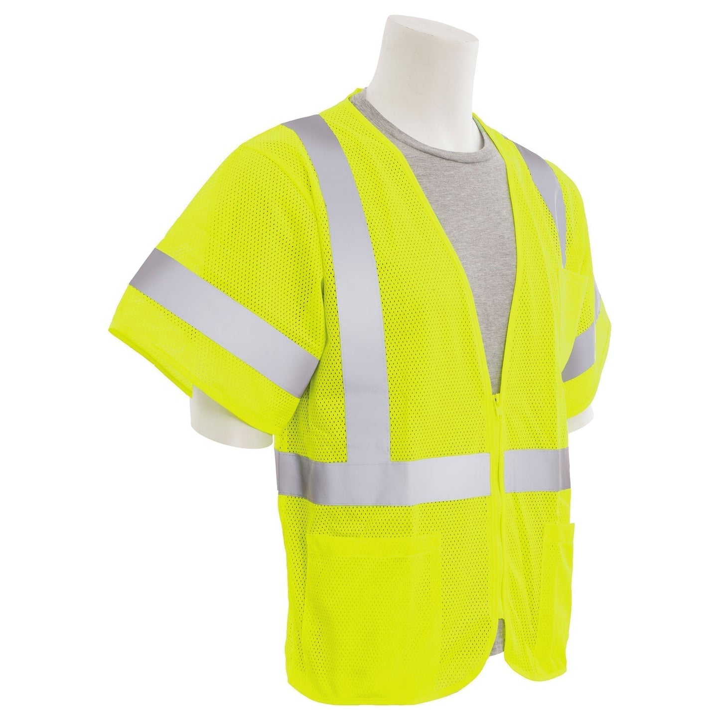 Yellow/Lime Safety Vests - ERB - Durable Mesh