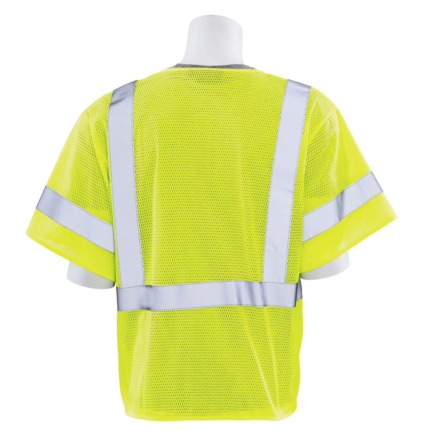 Yellow/Lime Safety Vests - ERB - Mesh with Zipper