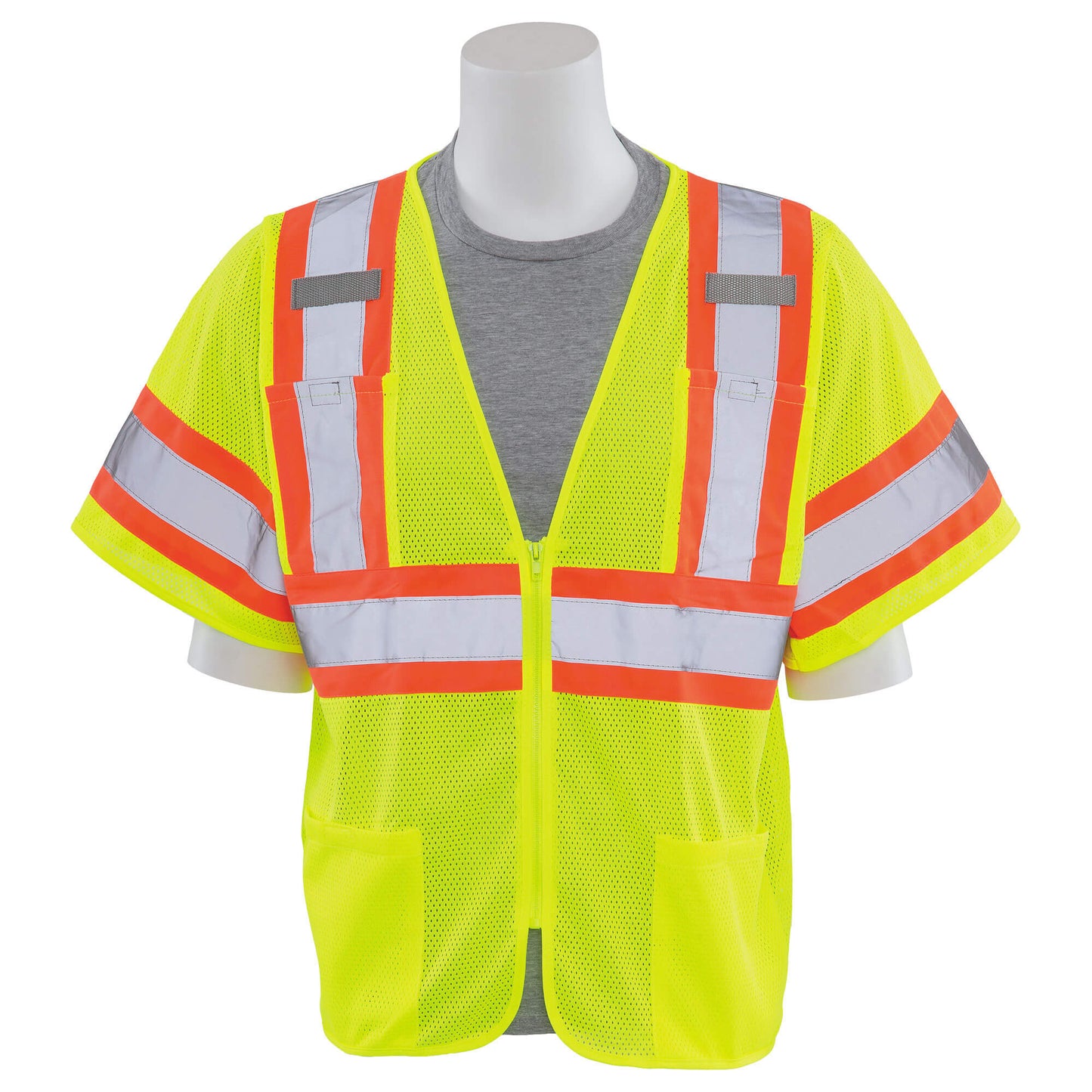 Yellow/Lime Safety Vest - ERB - Mesh Two-Tone Reflective