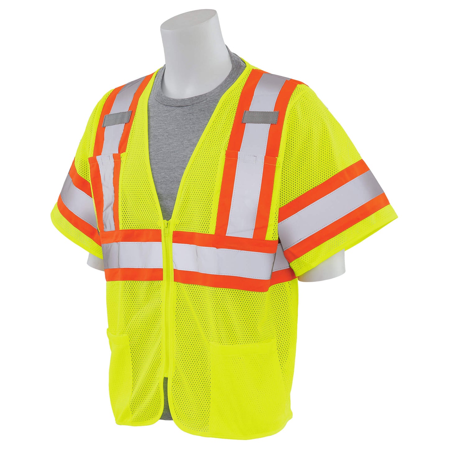 Yellow/Lime Safety Vest - ERB - Mesh Two-Tone Reflective