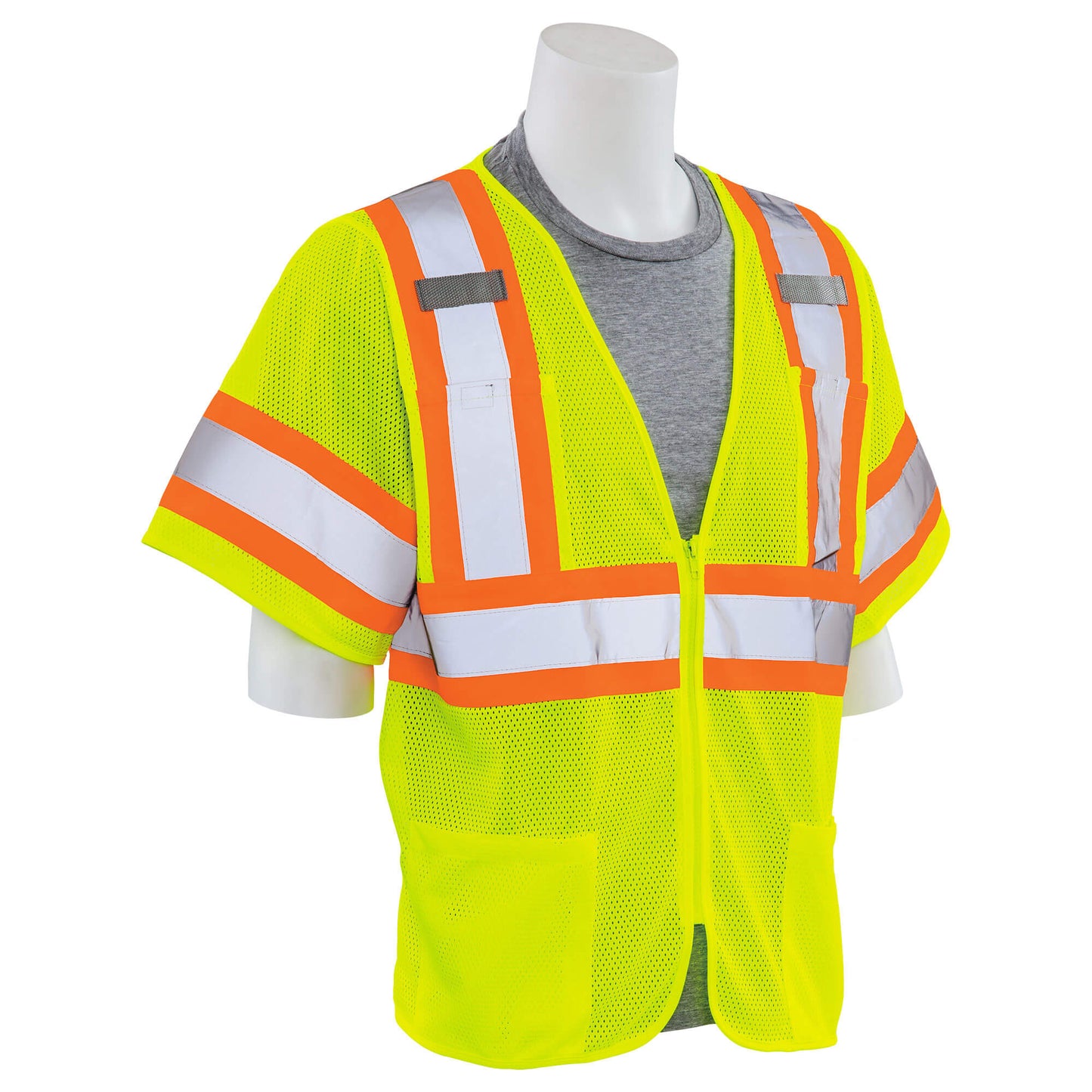 Yellow/Lime Safety Vest - ERB - Mesh Two-Tone Reflective