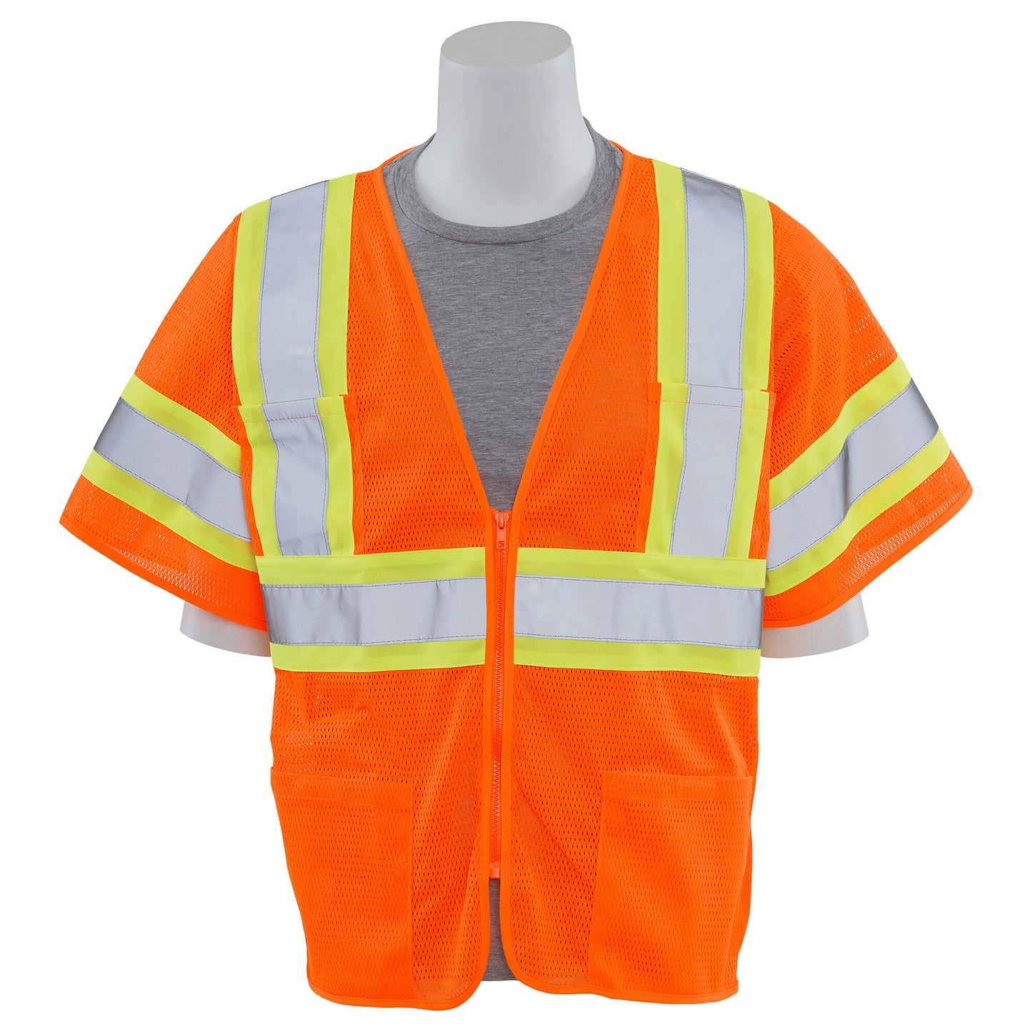 Yellow/Lime Safety Vest - ERB - Mesh Two-Tone Reflective