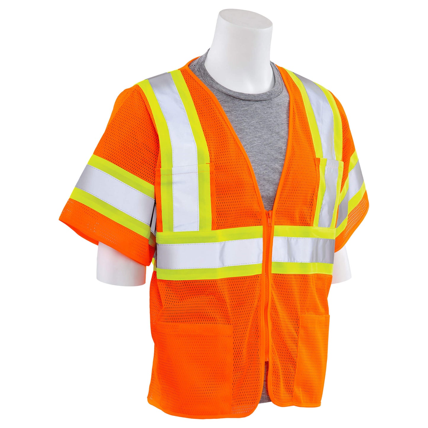 Yellow/Lime Safety Vest - ERB - Mesh Two-Tone Reflective