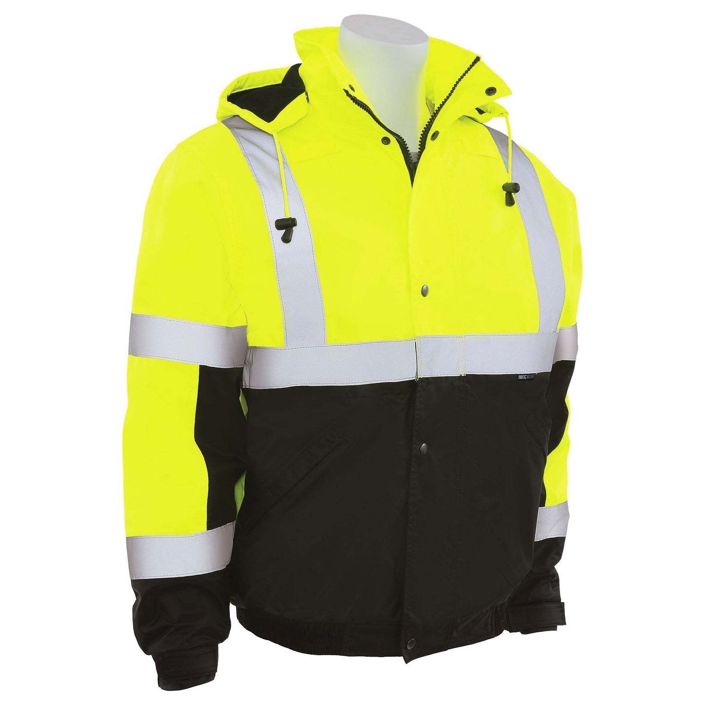 Yellow/Lime Safety Jacket - ERB - Bomber Style