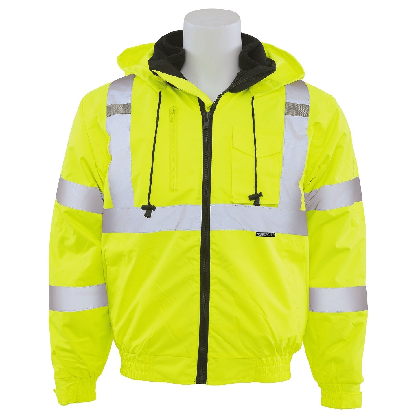 Yellow/Lime Safety Jacket - ERB - Comfortable Fleece Liner