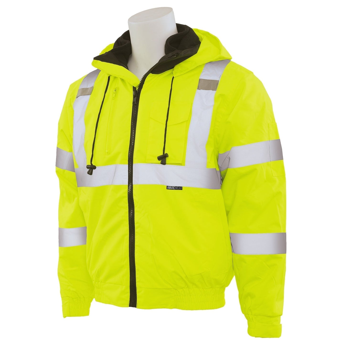 Yellow/Lime Safety Jacket - ERB - Comfortable Fleece Liner