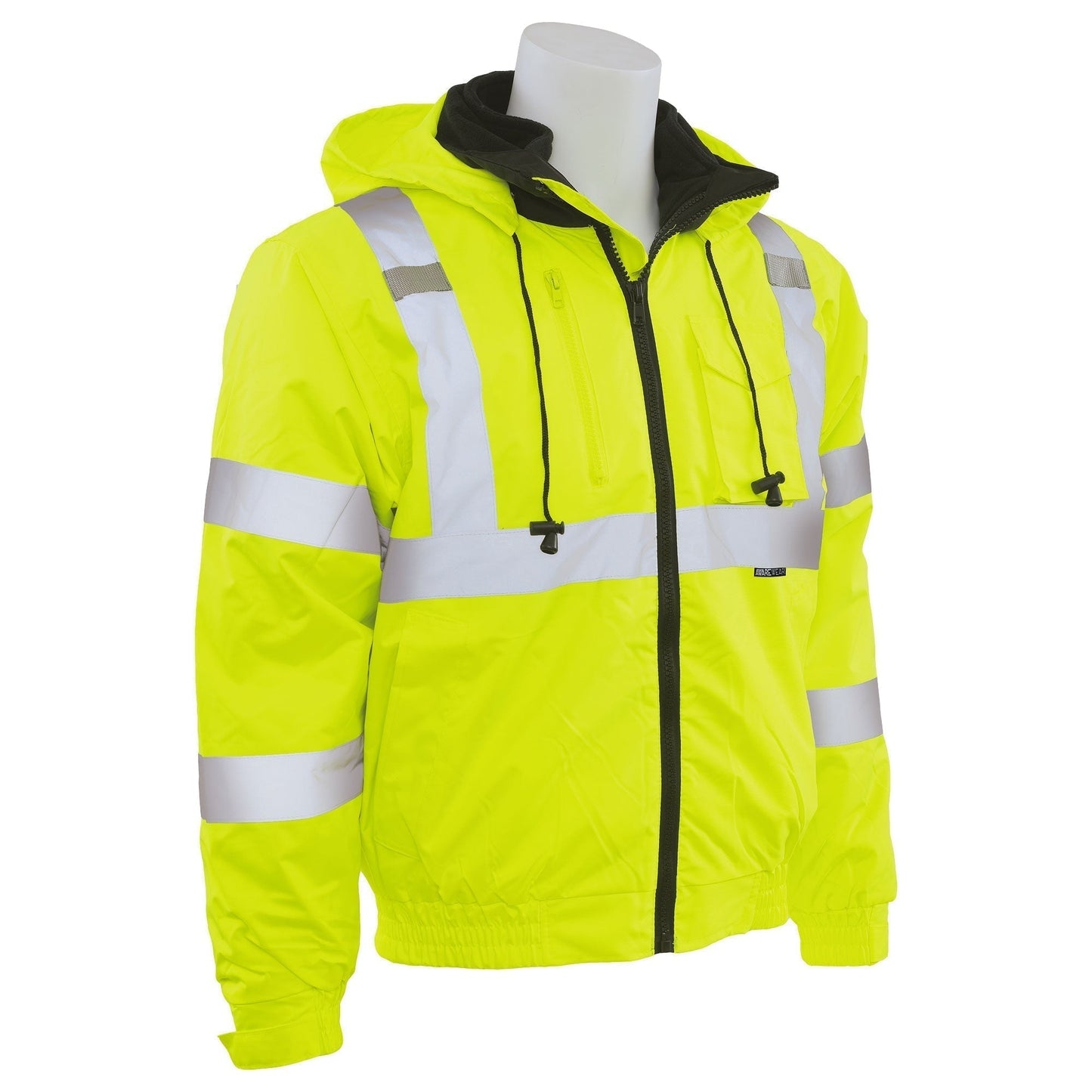 Yellow/Lime Safety Jacket - ERB - Comfortable Fleece Liner