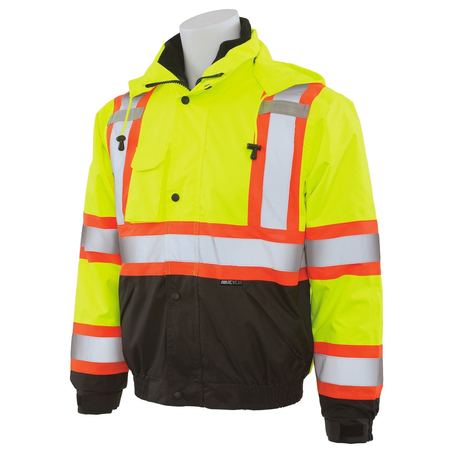 Yellow/Lime Safety Jacket - ERB - Bomber With Liner