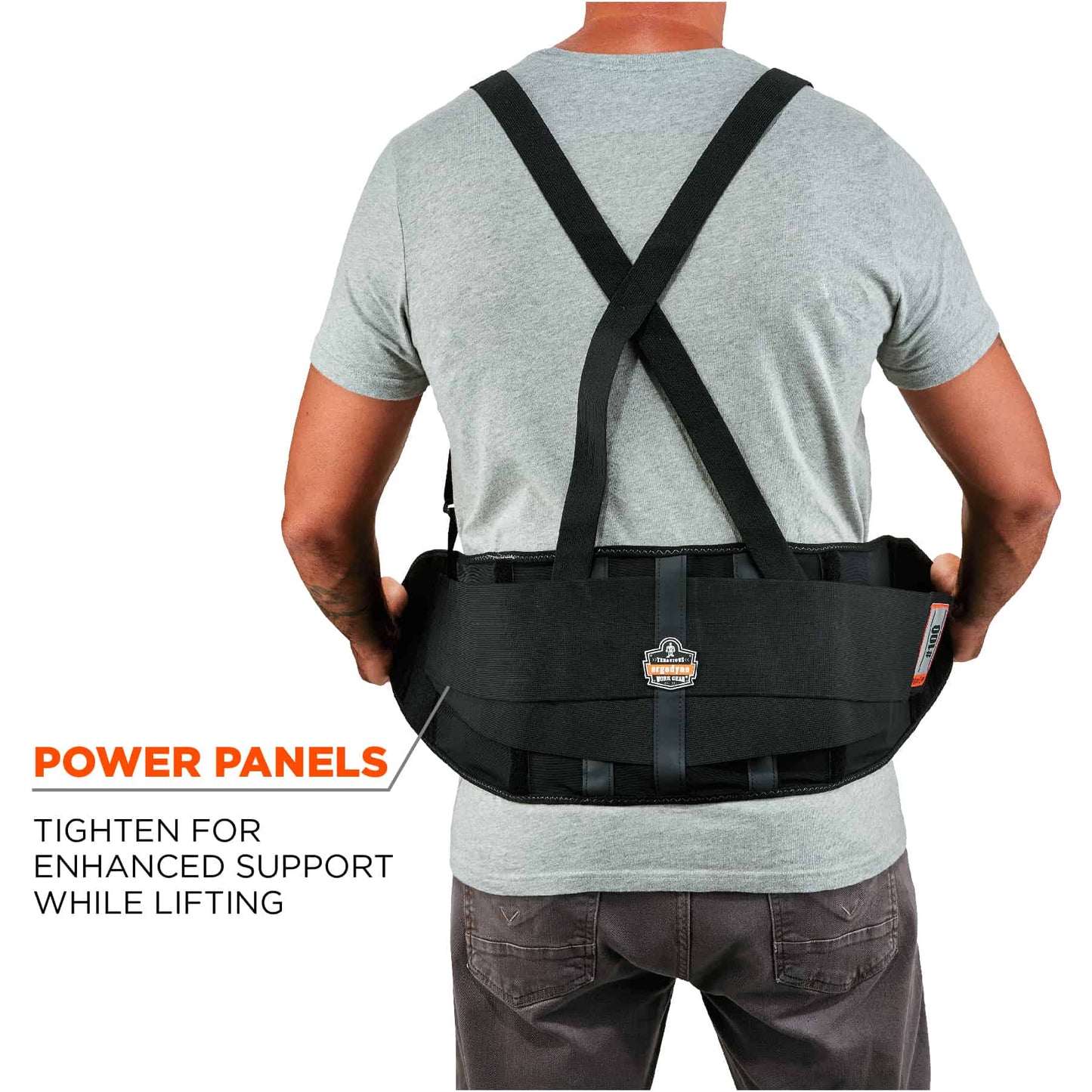 Black Back Supports - Ergodyne - Spandex Construction