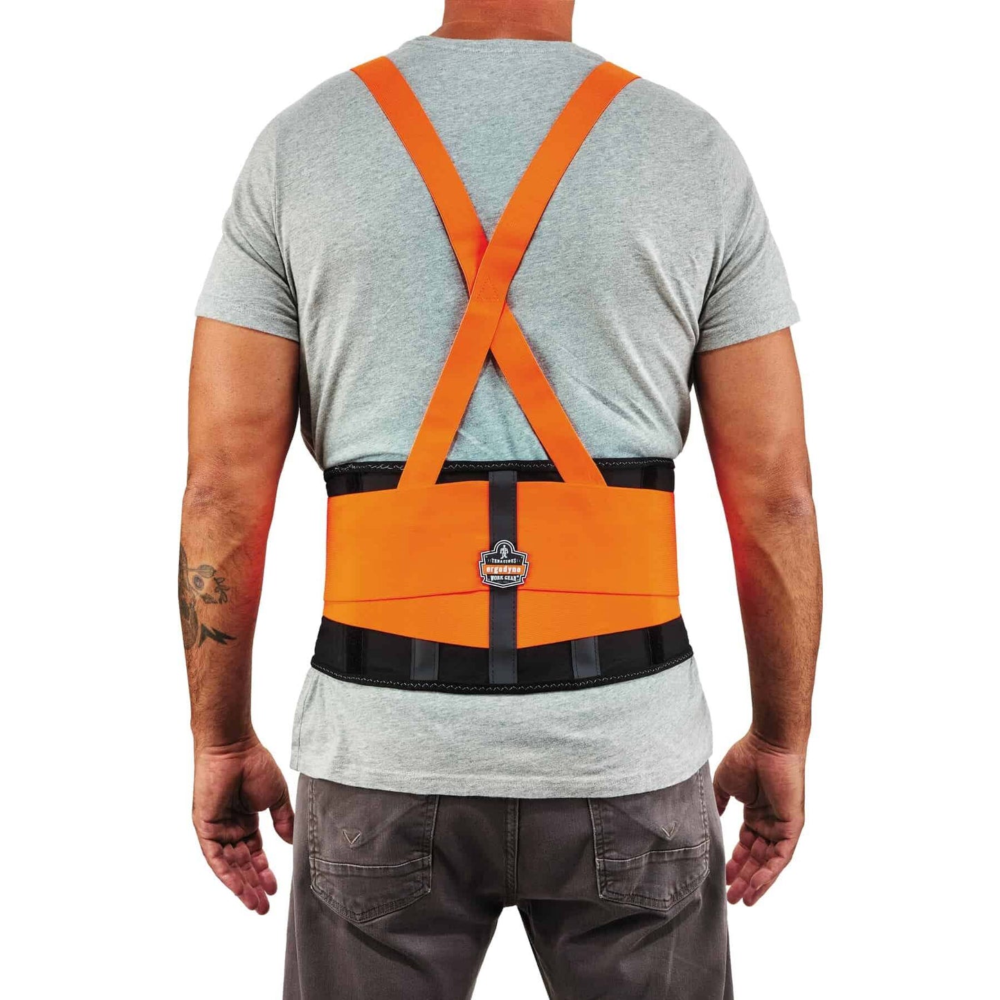 Orange/Black Back Support - Ergodyne - Hi-Vis Spandex