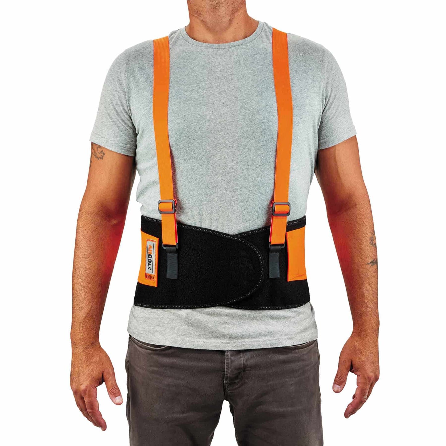 Orange/Black Back Support - Ergodyne - Hi-Vis Spandex