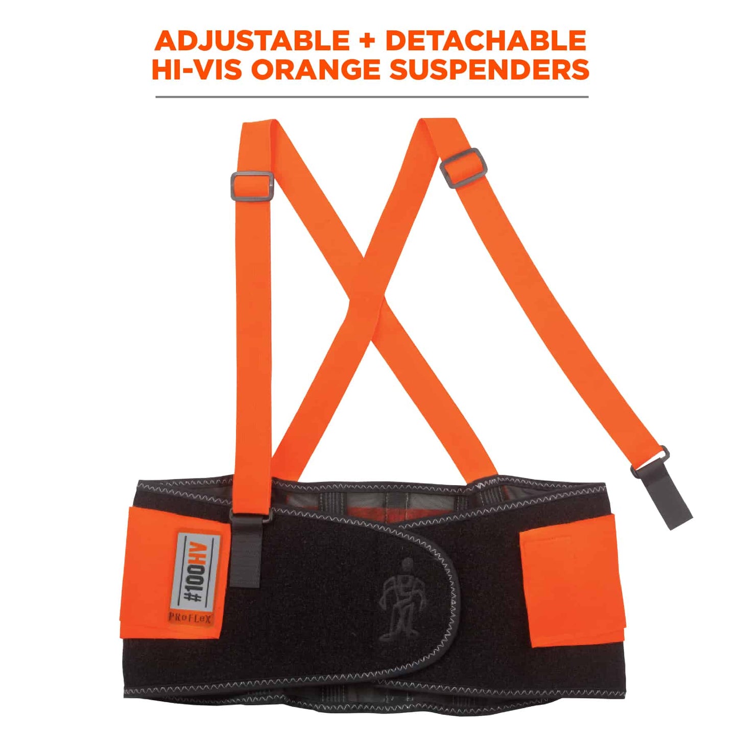 Orange/Black Back Support - Ergodyne - Hi-Vis Spandex