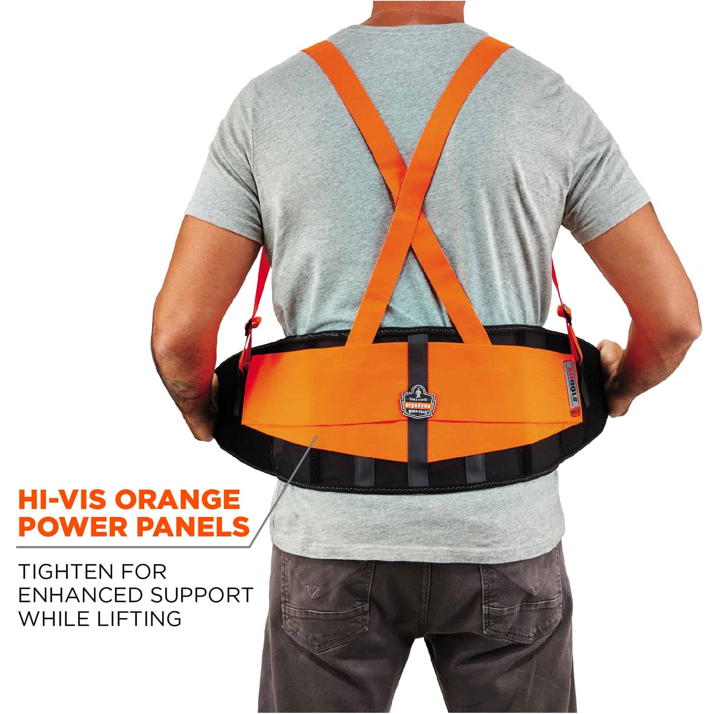 Orange/Black Back Support - Ergodyne - Hi-Vis Spandex