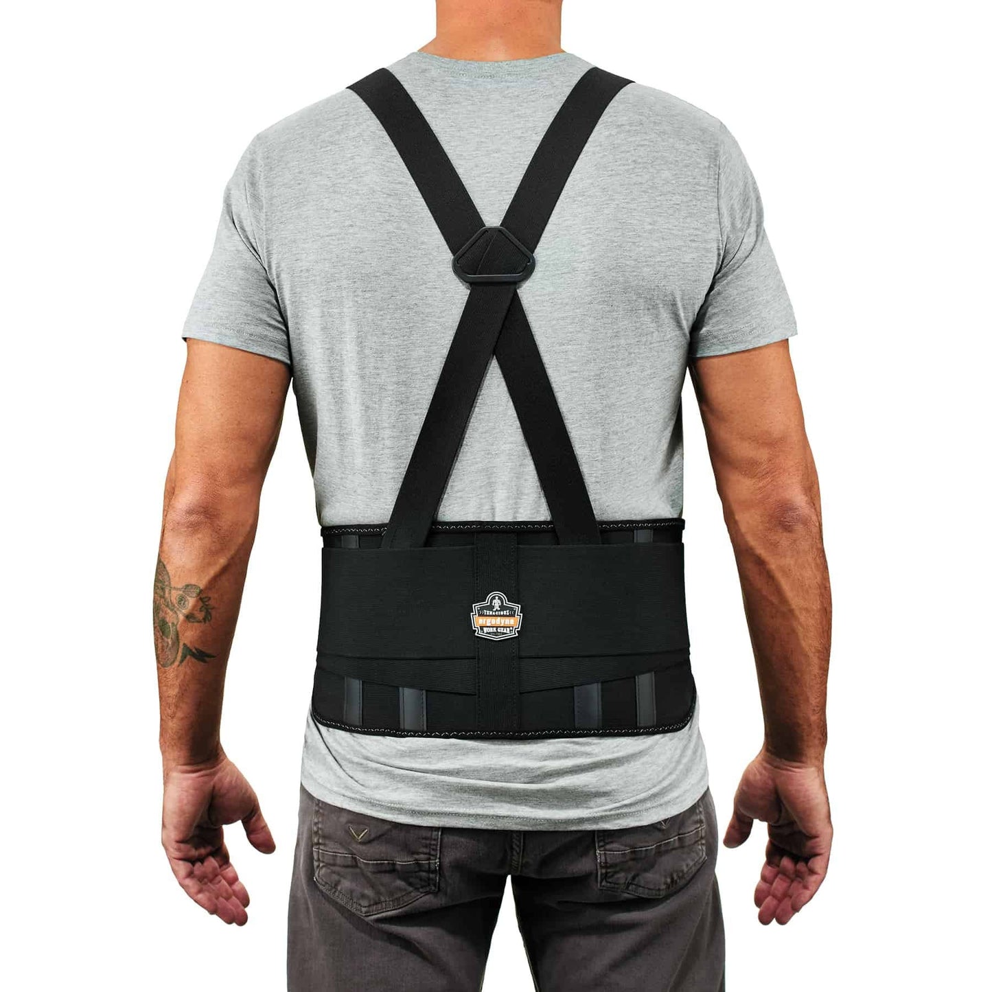 Black Back Support - Ergodyne - Elastic Brace Design