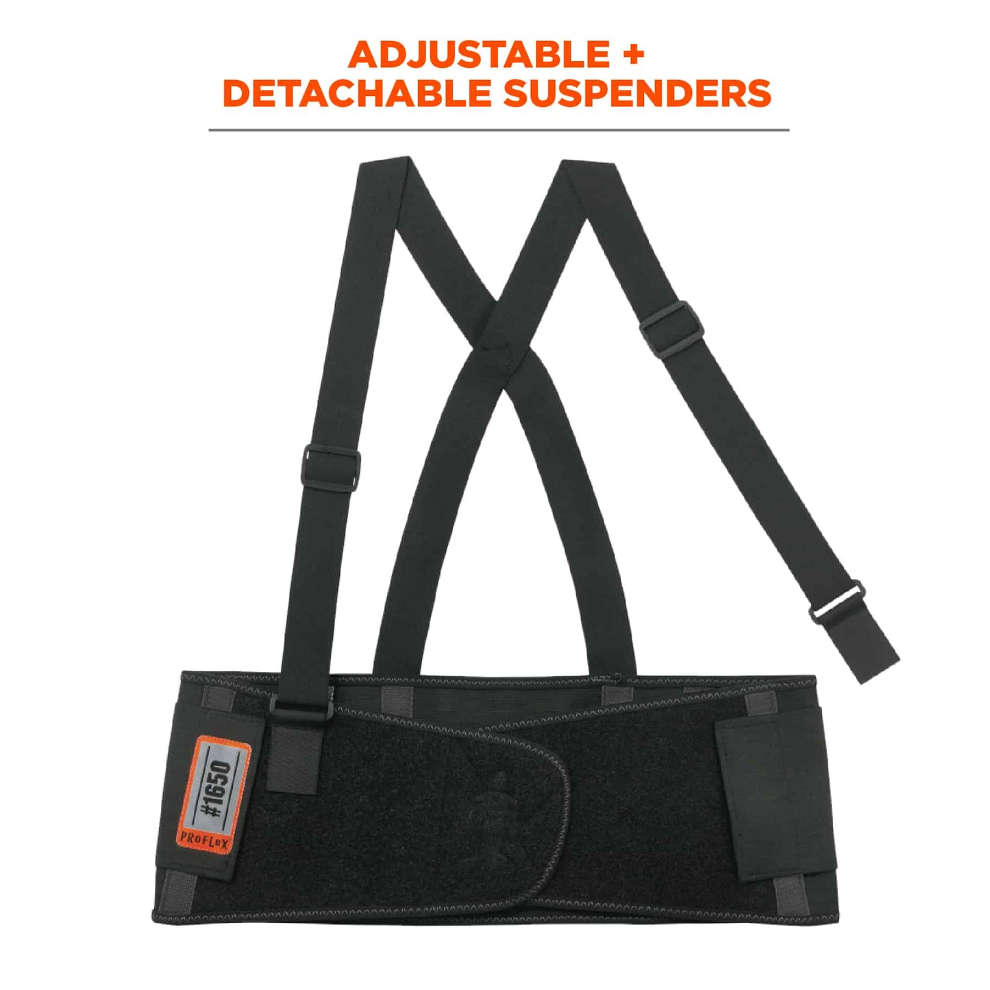 Black Back Supports - Ergodyne - Elastic Closure