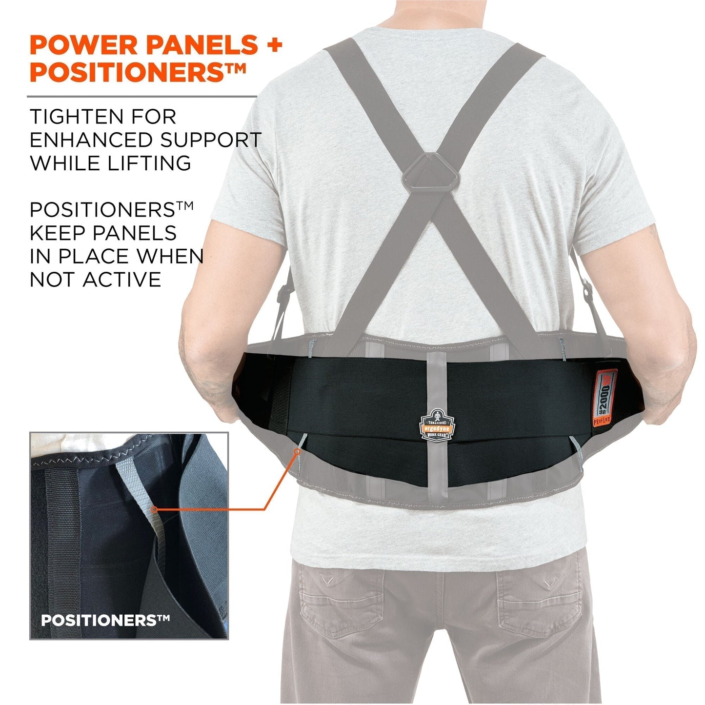 Black Back Supports - Ergodyne - High-Performance Spandex