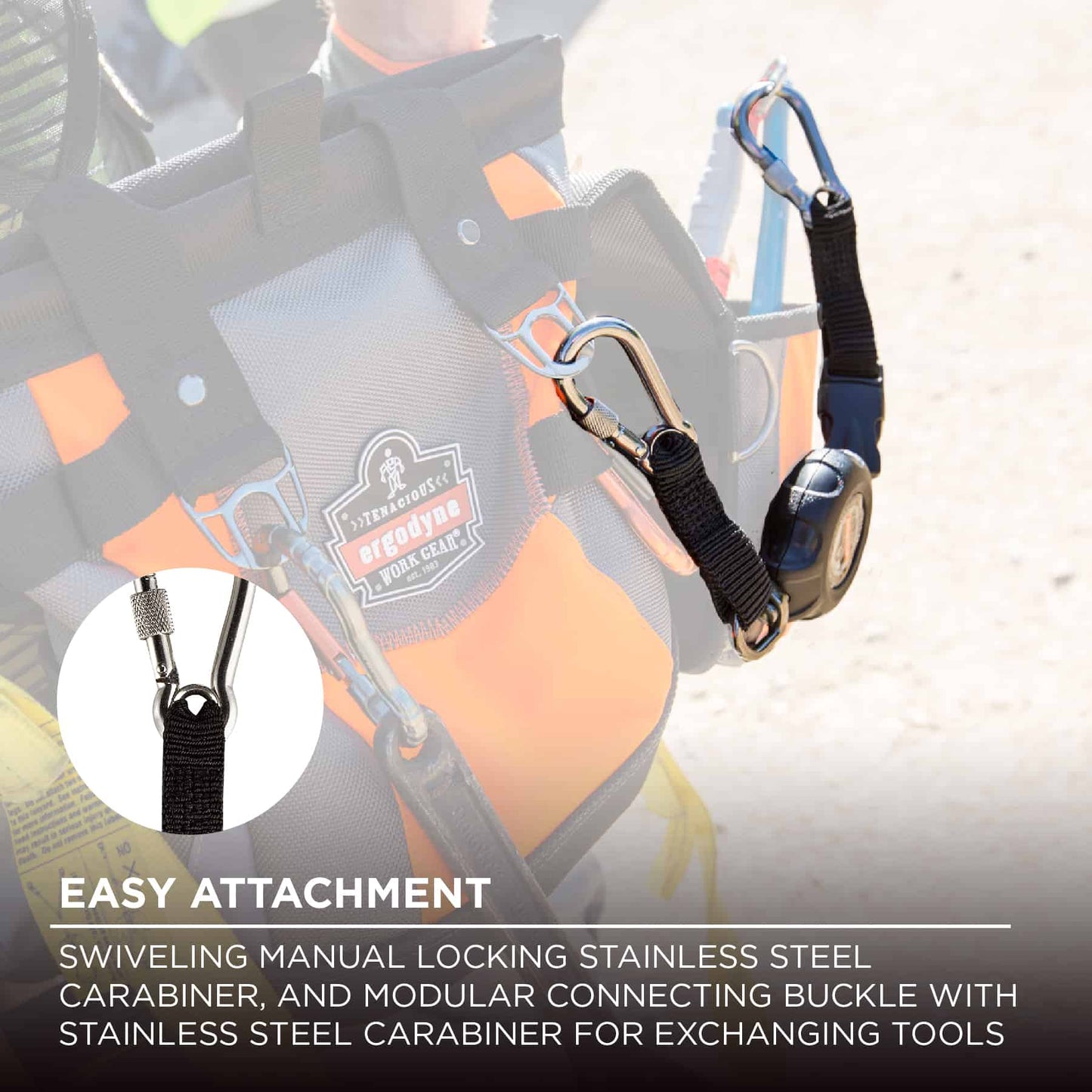 1 lb Lanyards - Ergodyne - Durable Retractable Tool