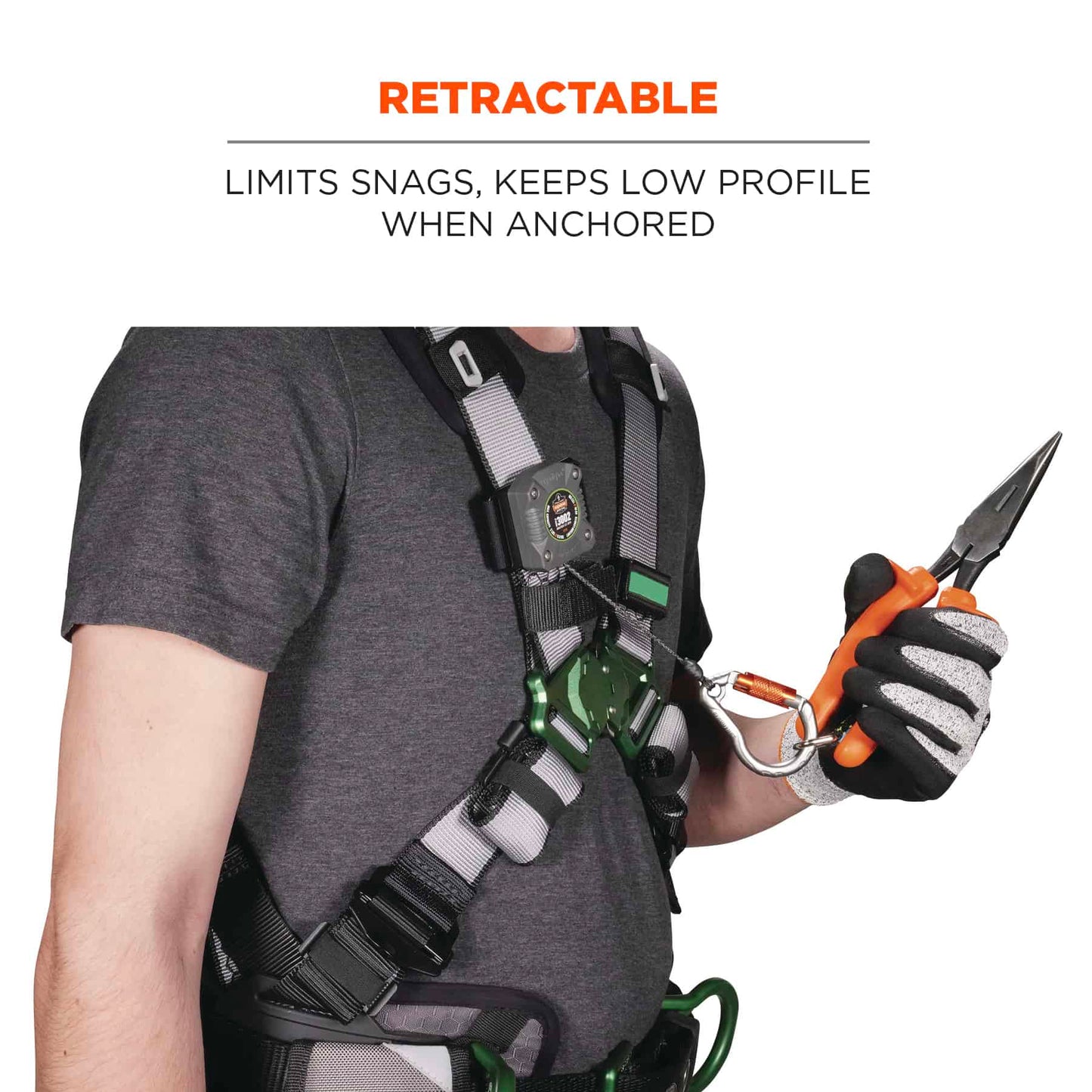 Black Tool Lanyards - Ergodyne - Retractable Safety