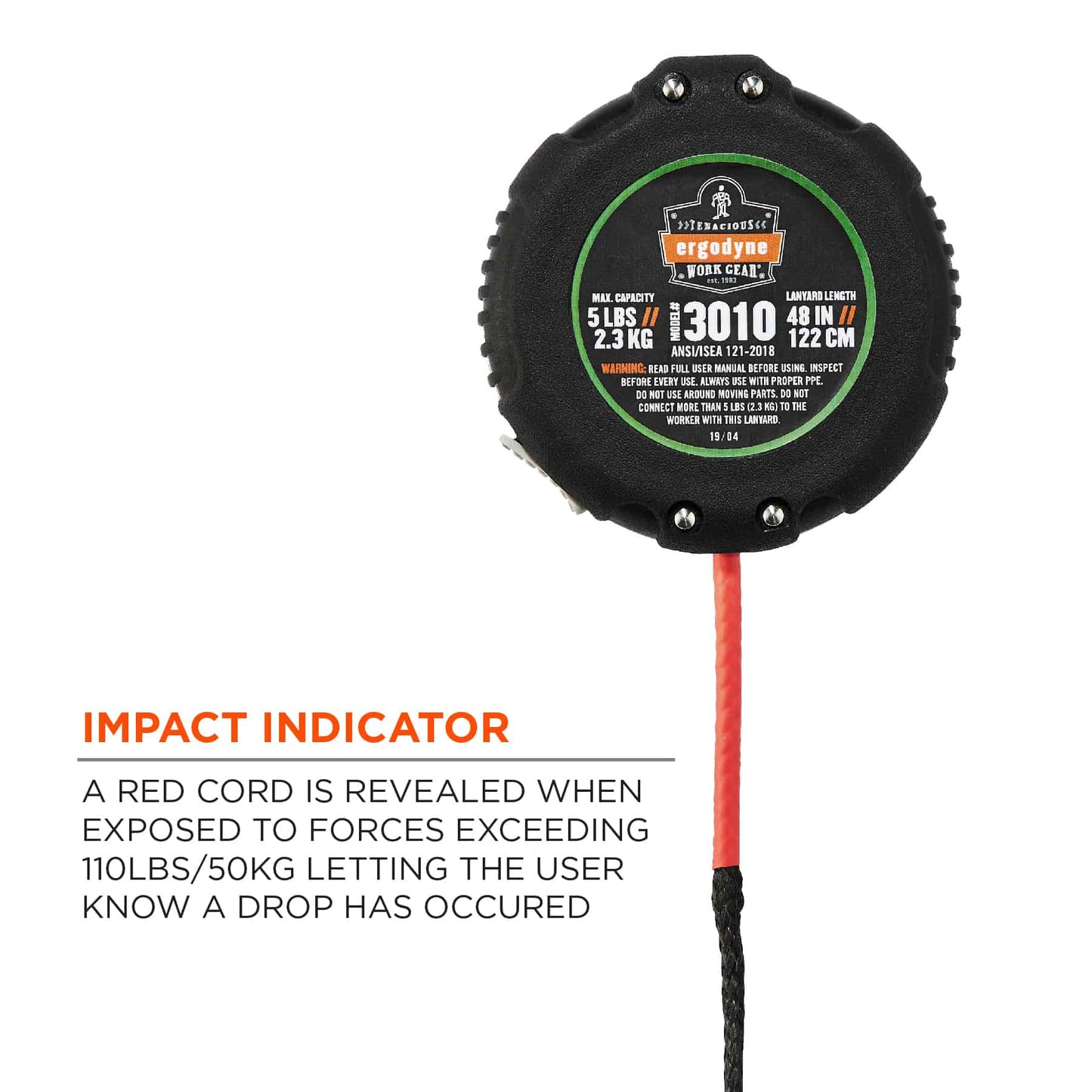 Black Tool Lanyards - Ergodyne - Durable Retractable