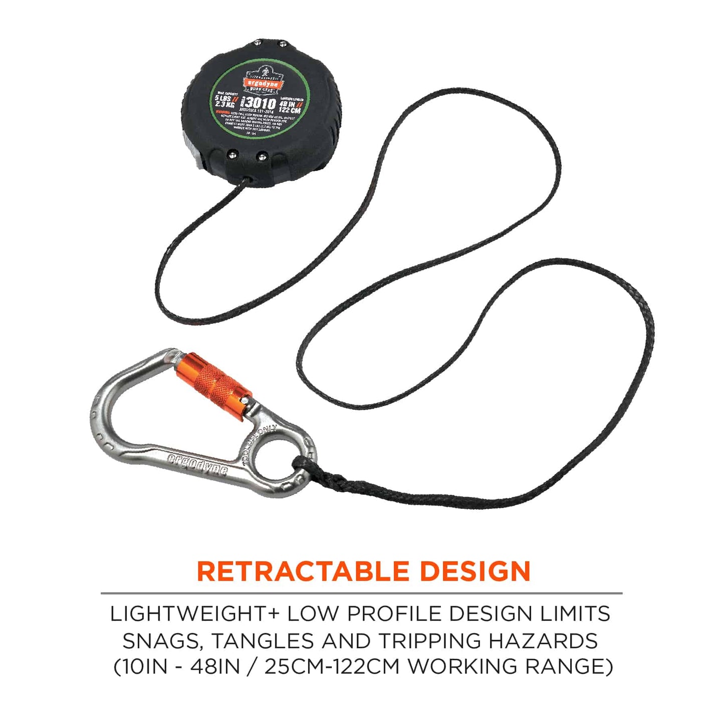 Black Tool Lanyards - Ergodyne - Durable Retractable