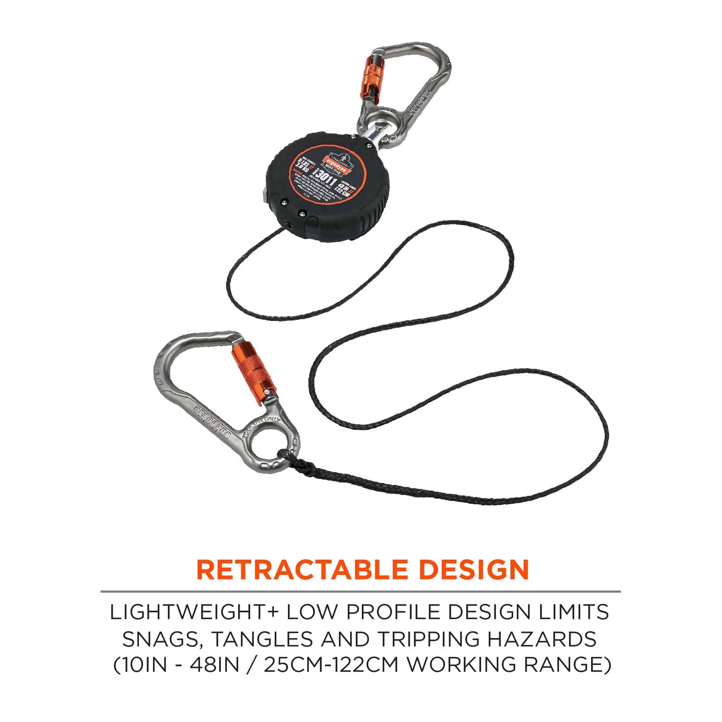 Black Tool Lanyards - Ergodyne - Durable Retractable