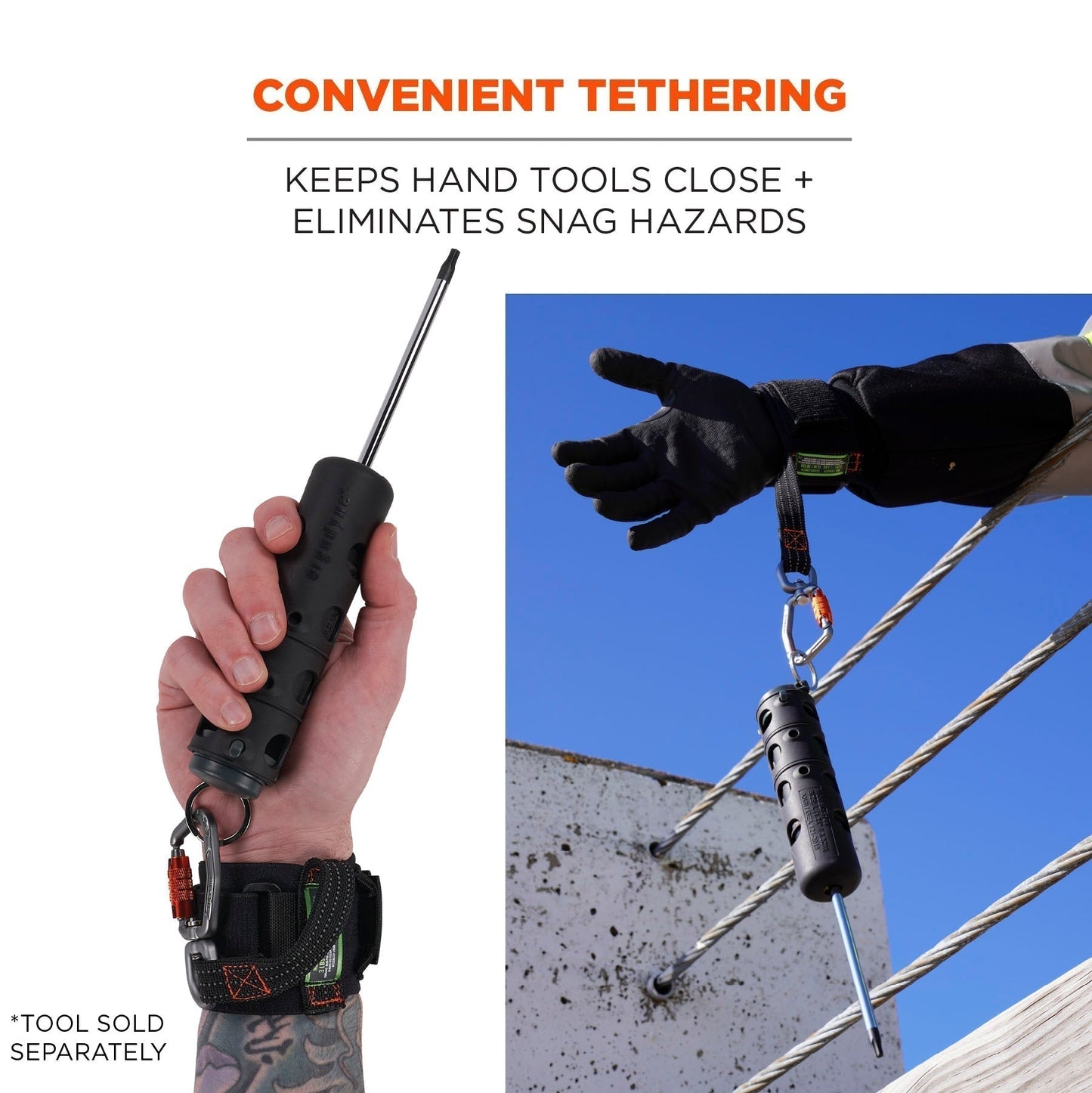 Carabiner Anchor Tool Holders - Ergodyne - Durable Lanyard