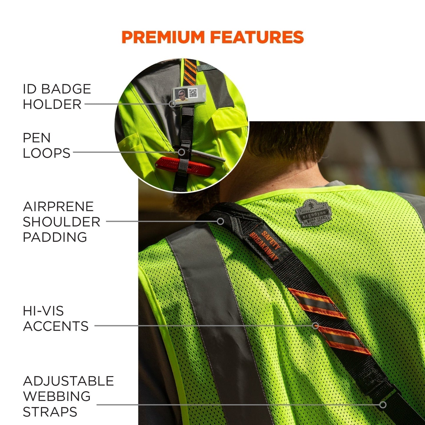 Black Sling Lanyard - Ergodyne - Heavy-Duty Design